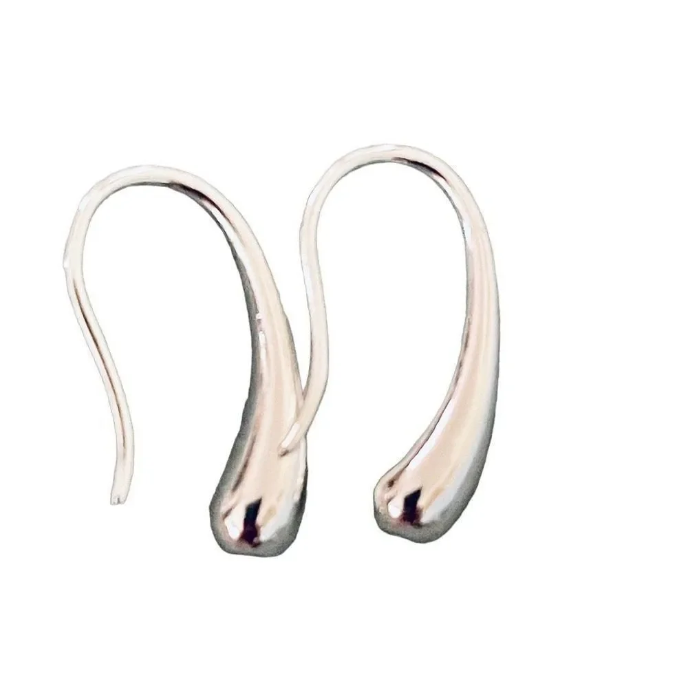 NEW 925 Sterling Silver Teardrop French‎ Hook Earrings